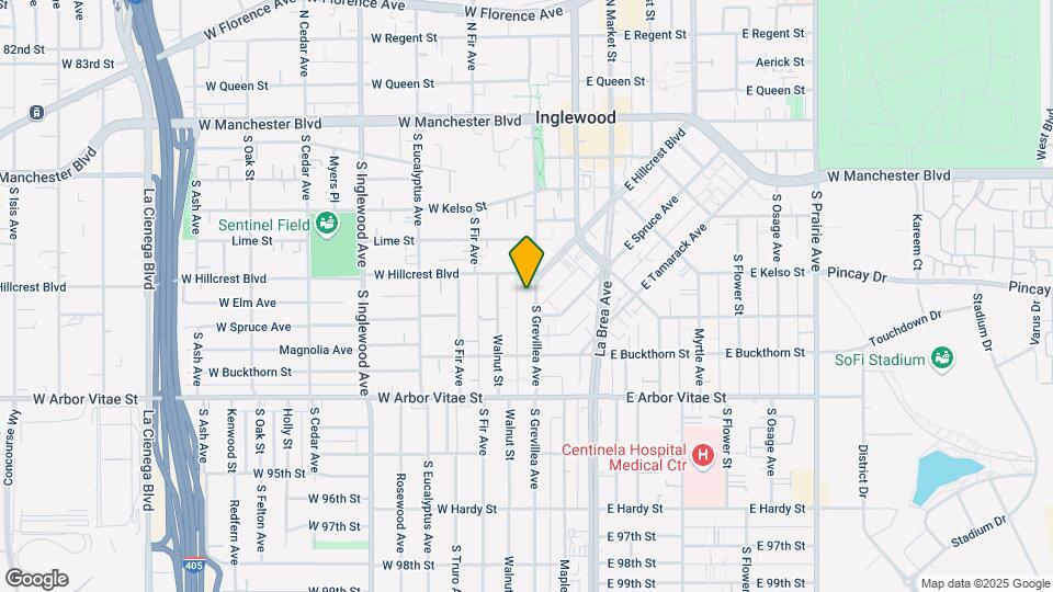 619 S Grevillea Ave, Unit 1 Mapa y Detalles de la Ubicación