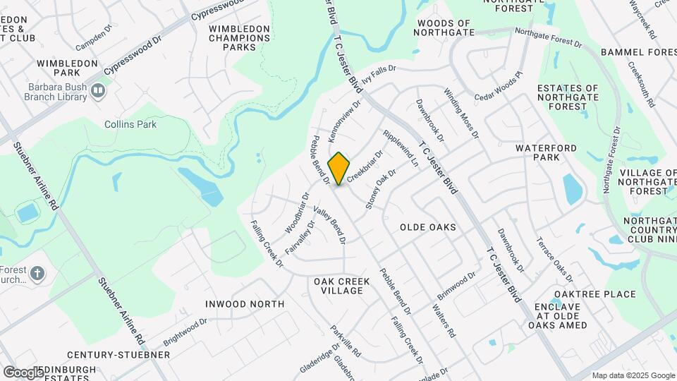 15614 Pebble Bend Dr Map and Location Details