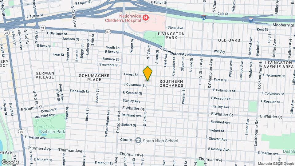848 S 17th St Map and Location Details