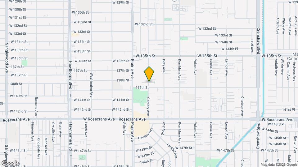 13804 Cordary Ave Map and Location Details