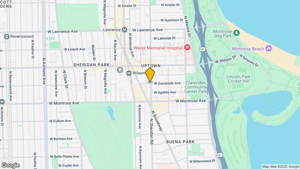 1001 W Sunnyside Ave, Unit 1E Map and Location Details