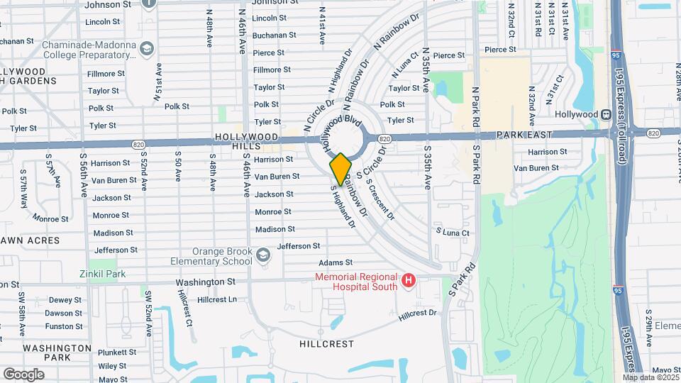 401 S Highland Dr Map and Location Details
