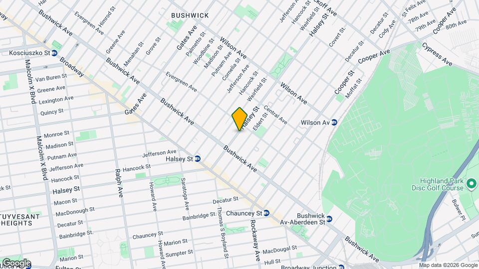 1066 Halsey St Mapa y Detalles de la Ubicación