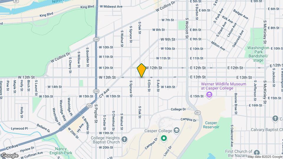 1305 S Oak St-Unit -1 Map and Location Details