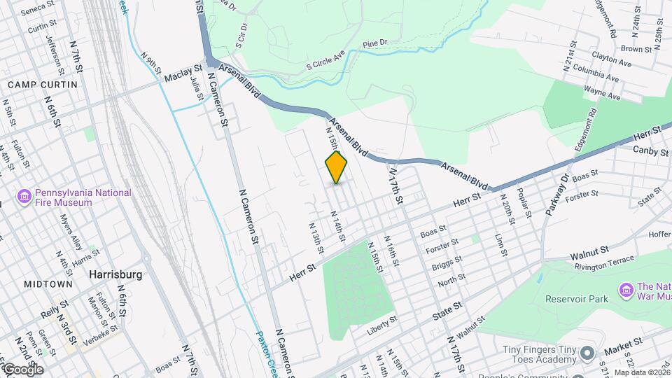 1415 Calder St Map and Location Details