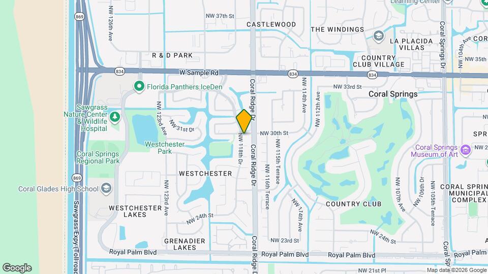11764 NW 30th St Map and Location Details
