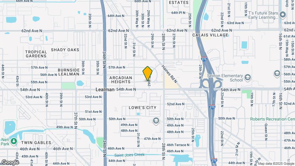 5428 29th St N, Unit Studio Map and Location Details