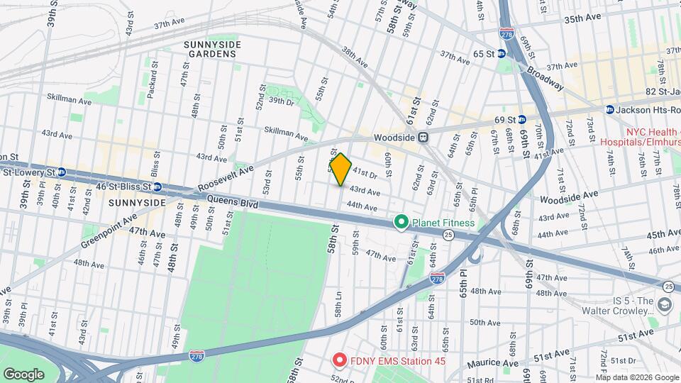 43-24 58th St Map and Location Details