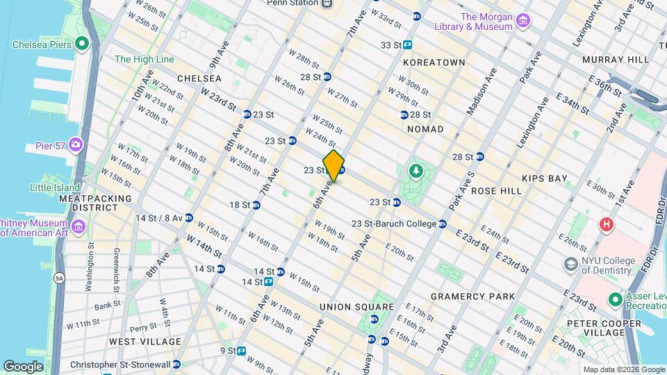 436 W 21st St Map and Location Details