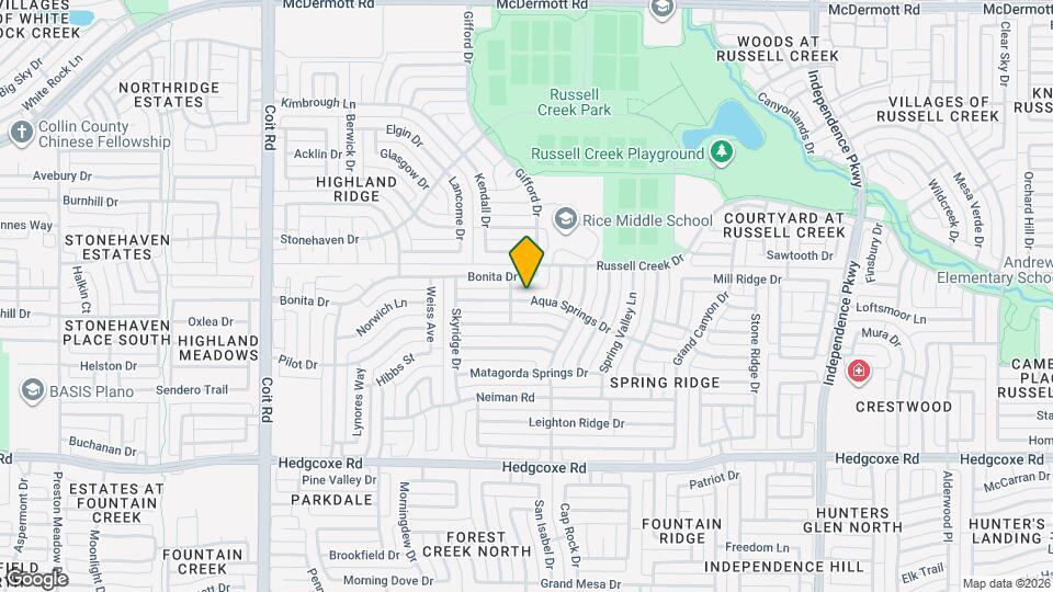 3529 Aqua Springs Dr Map and Location Details