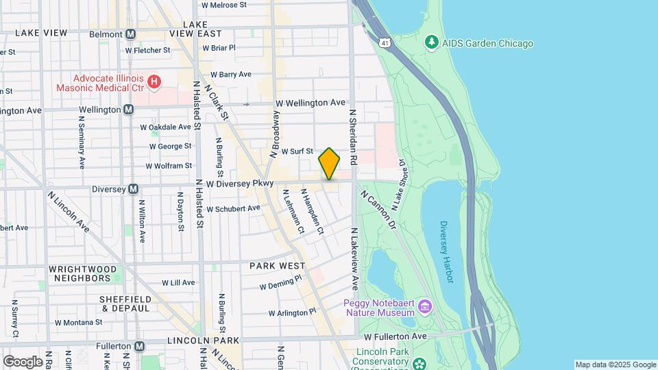 445 W Diversey Pky Mapa y Detalles de la Ubicación