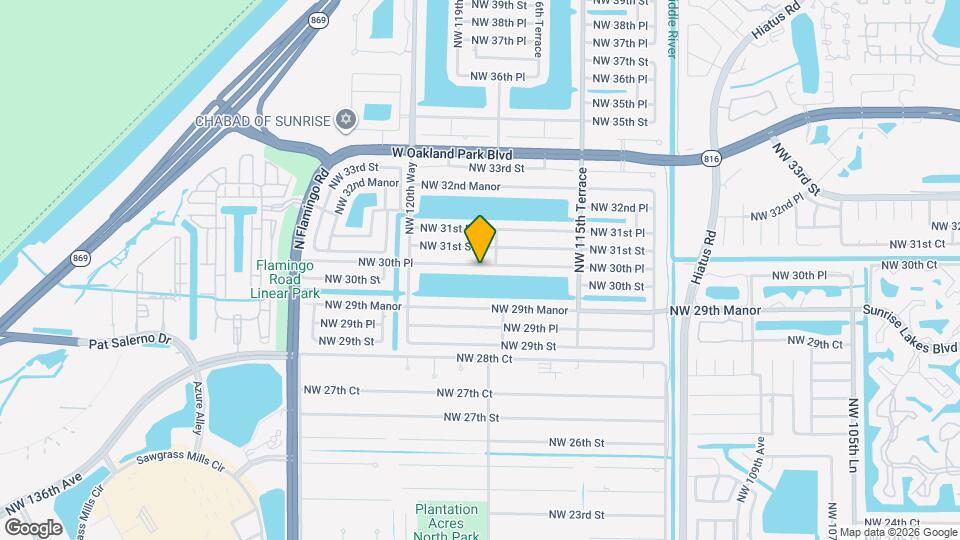 11830 NW 30th Pl Map and Location Details