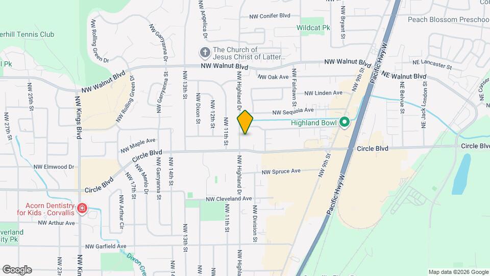 2145 NW Highland Dr Map and Location Details