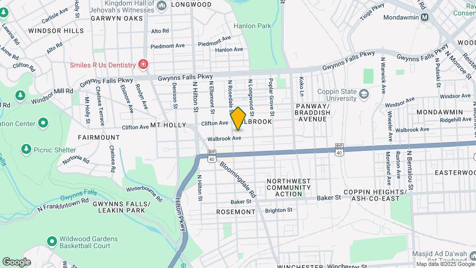 3028 Walbrook Ave Map and Location Details
