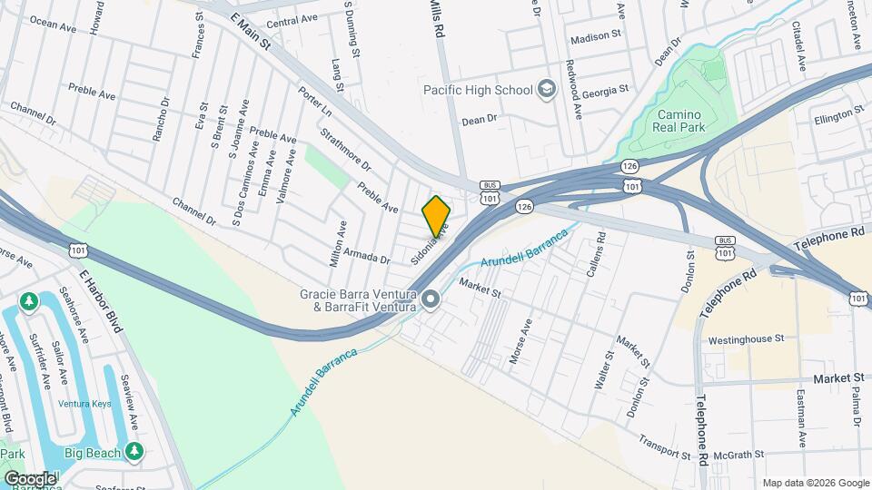 746 Sidonia Ave Map and Location Details