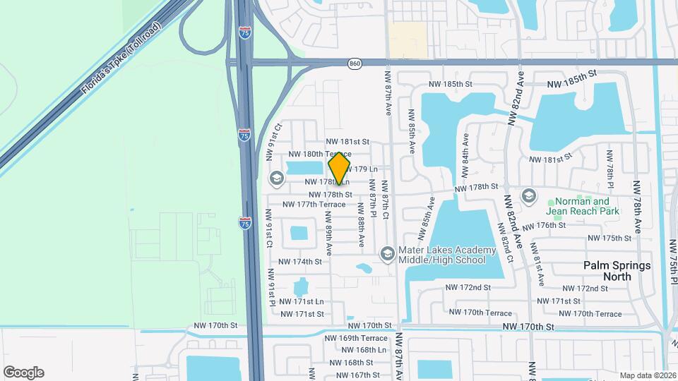 8865 NW 178th St Map and Location Details