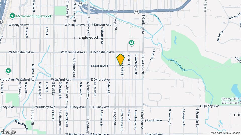 4001 S Pennsylvania St Map and Location Details