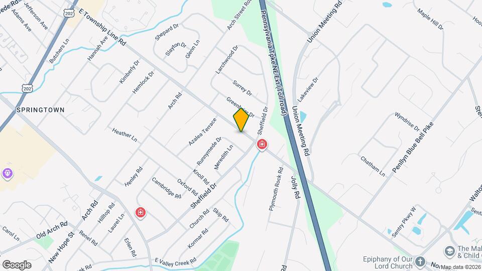 906 Township Line Rd Map and Location Details