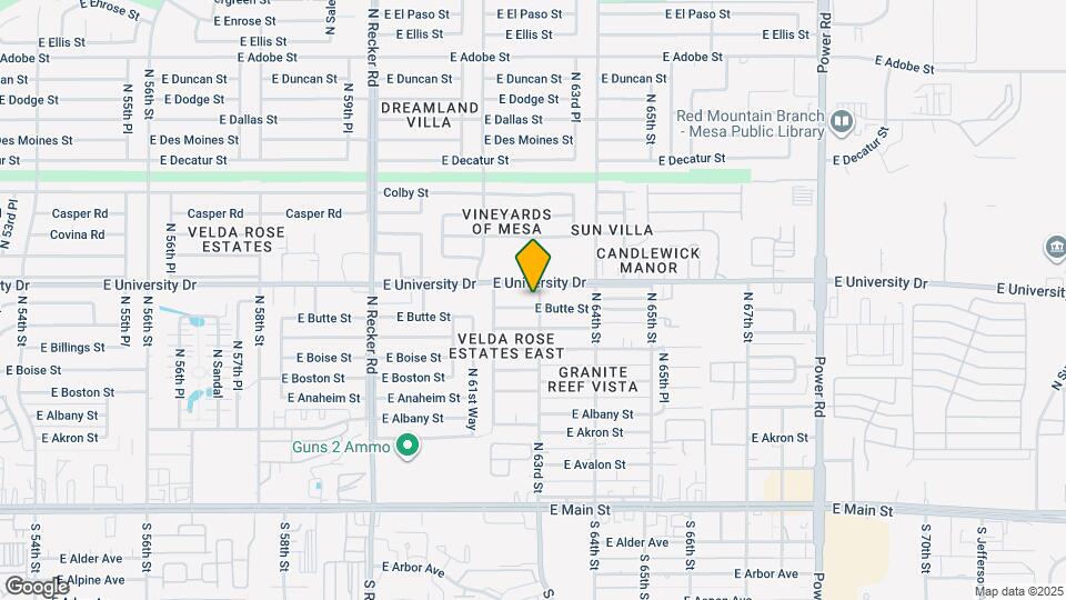 6250 E Butte St Map and Location Details