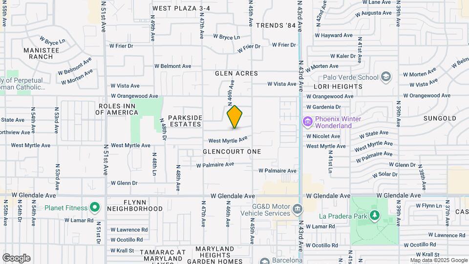 7211 N 46th Ave Map and Location Details