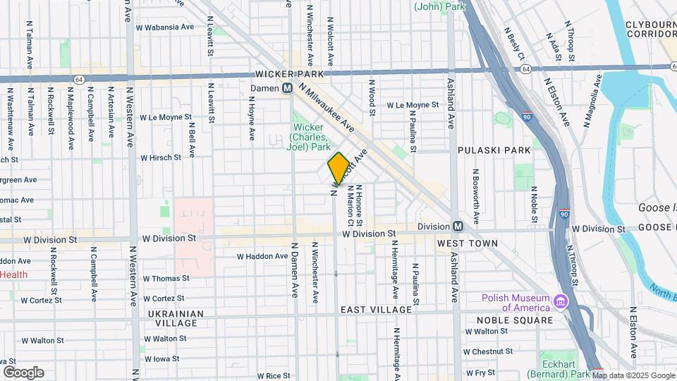 1265 N Wolcott Ave Map and Location Details