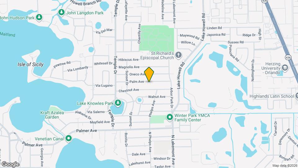 1620 Palm Ave Map and Location Details