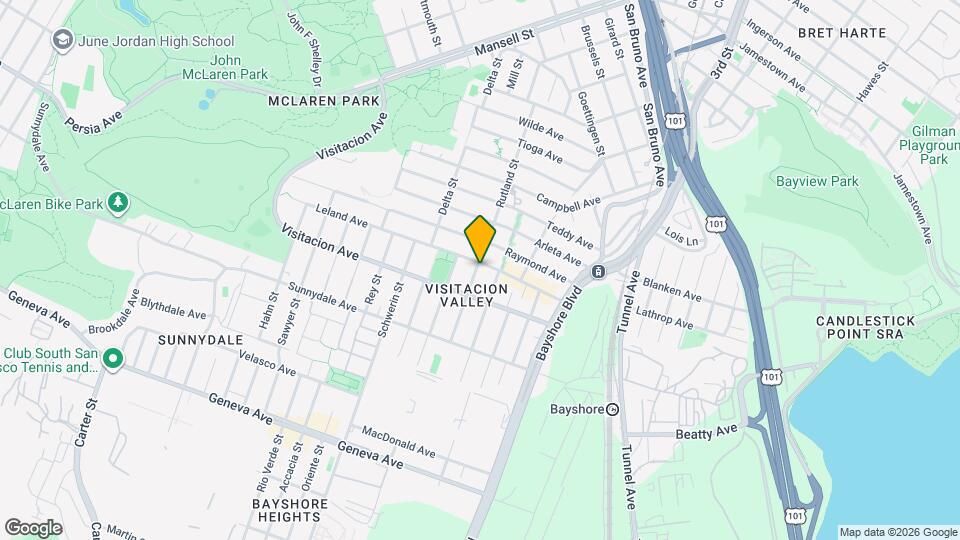 805 Rutland St Map and Location Details