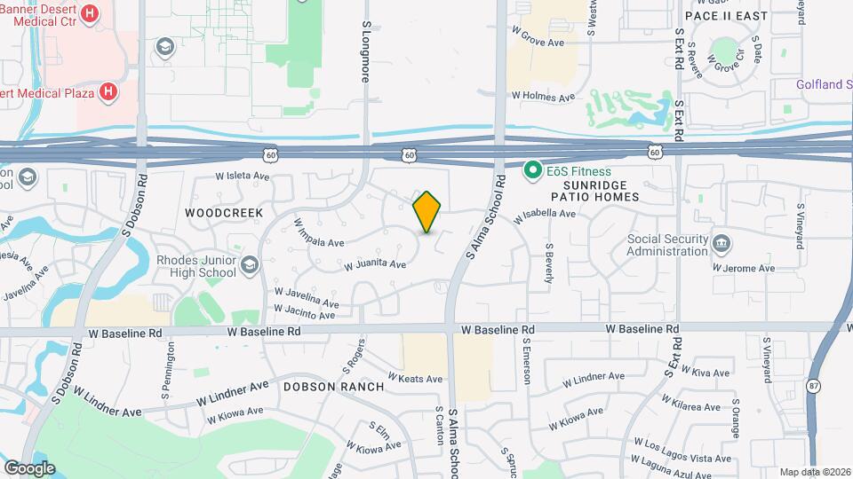 1315 W Irisado Cir Map and Location Details