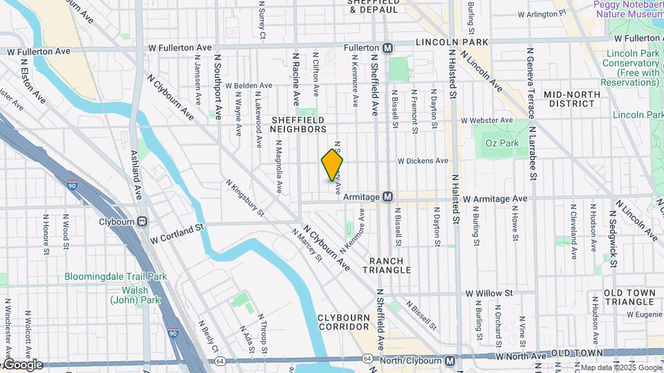 2022 N Seminary Ave Map and Location Details