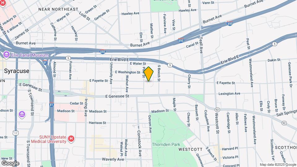 1308 E Fayette St Map and Location Details