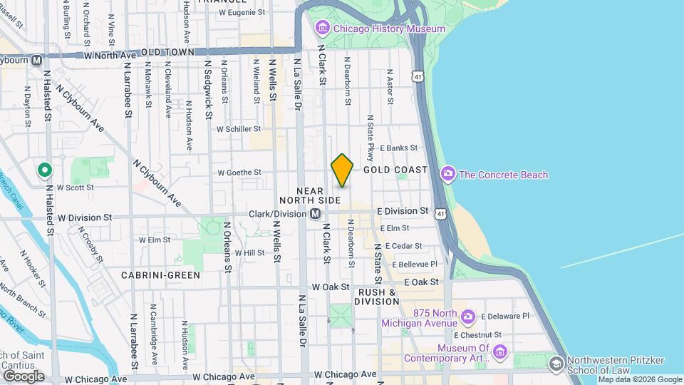 1228 N Dearborn St, Unit 2F Mapa y Detalles de la Ubicación