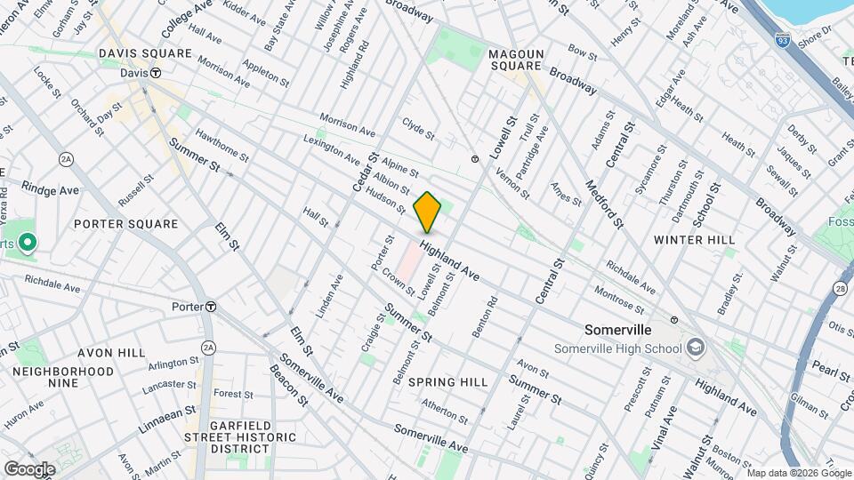 231 Highland Ave, Unit 2 Map and Location Details