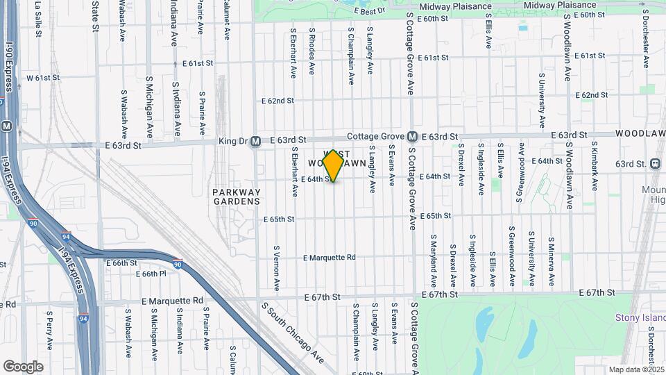 6418 S Saint Lawrence Ave, Unit 1 Map and Location Details