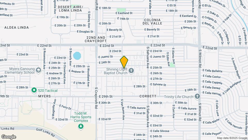 1503 S Van Buren Ave Map and Location Details