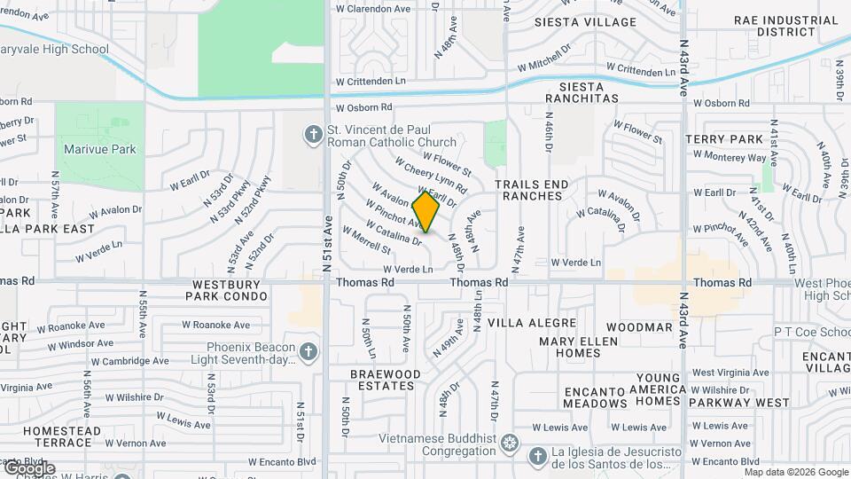 4824 W Catalina Dr Map and Location Details