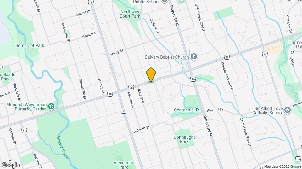 113 Rossland Rd E Map and Location Details
