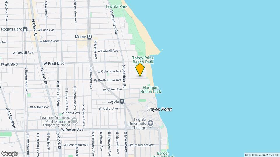 1055 W North Shore Ave Map and Location Details