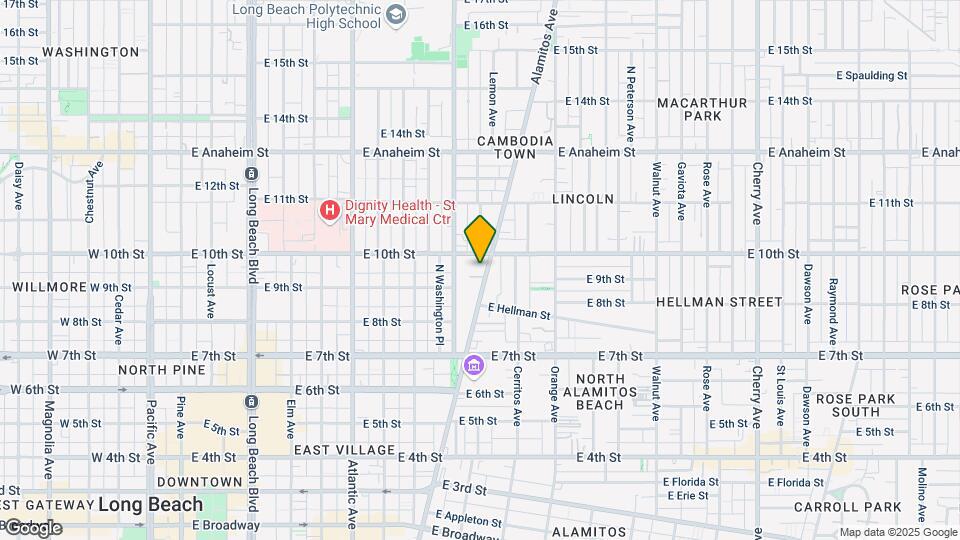 933 Alamitos Ave Map and Location Details