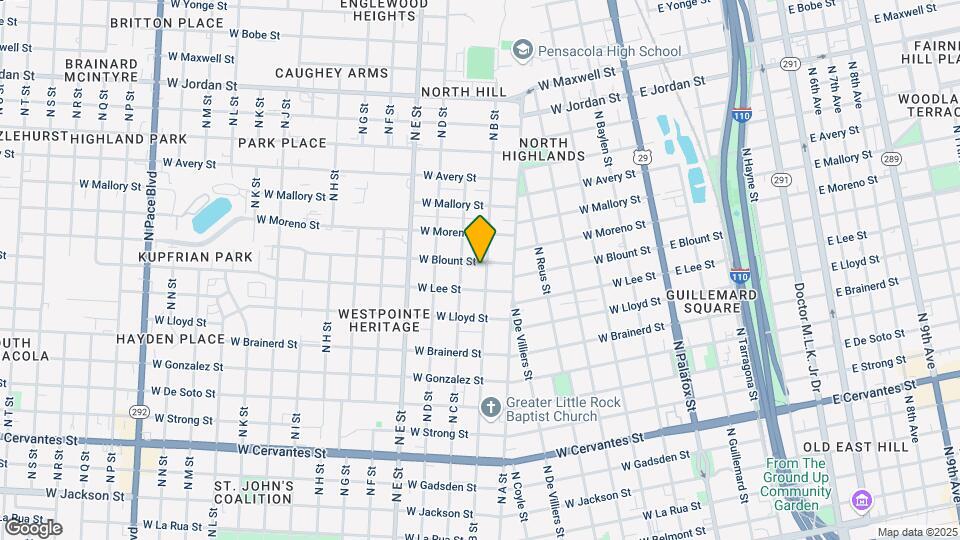 601 W Blount St Map and Location Details