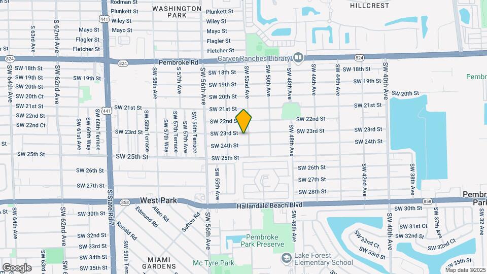 5212 SW 23rd St Mapa y Detalles de la Ubicación