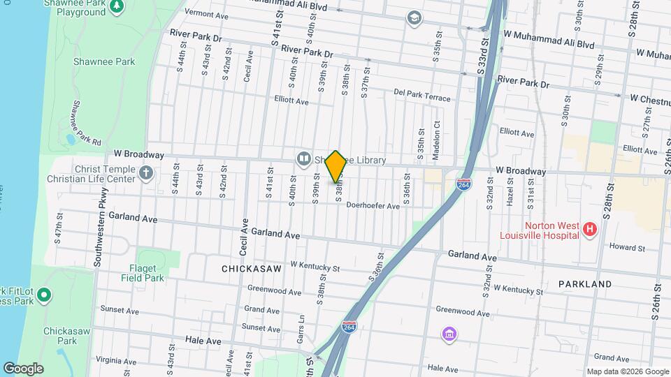 724 S 38th St Map and Location Details