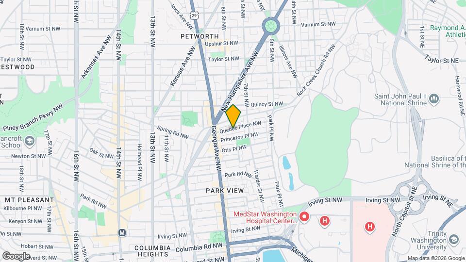 740 Quebec Place NW Map and Location Details