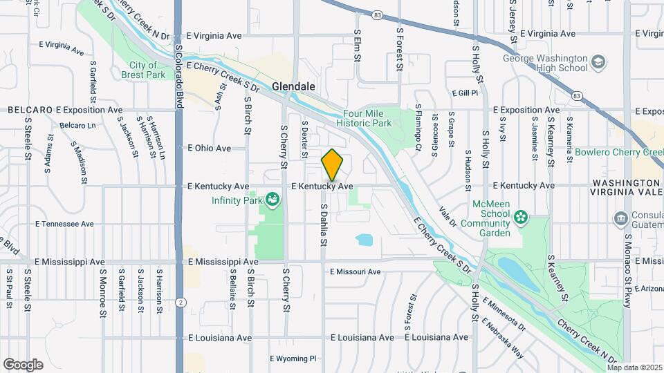 4838 E Kentucky Ave Map and Location Details