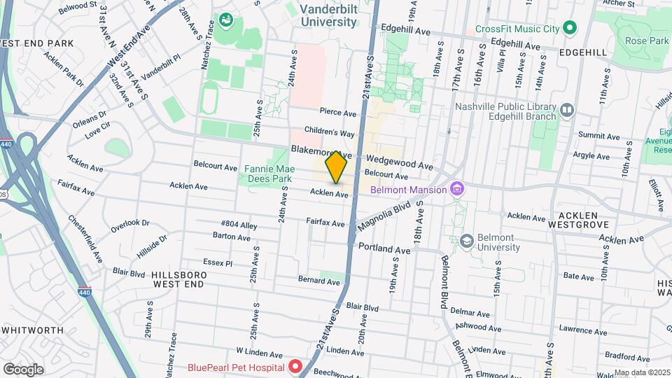2112 Acklen Ave Map and Location Details