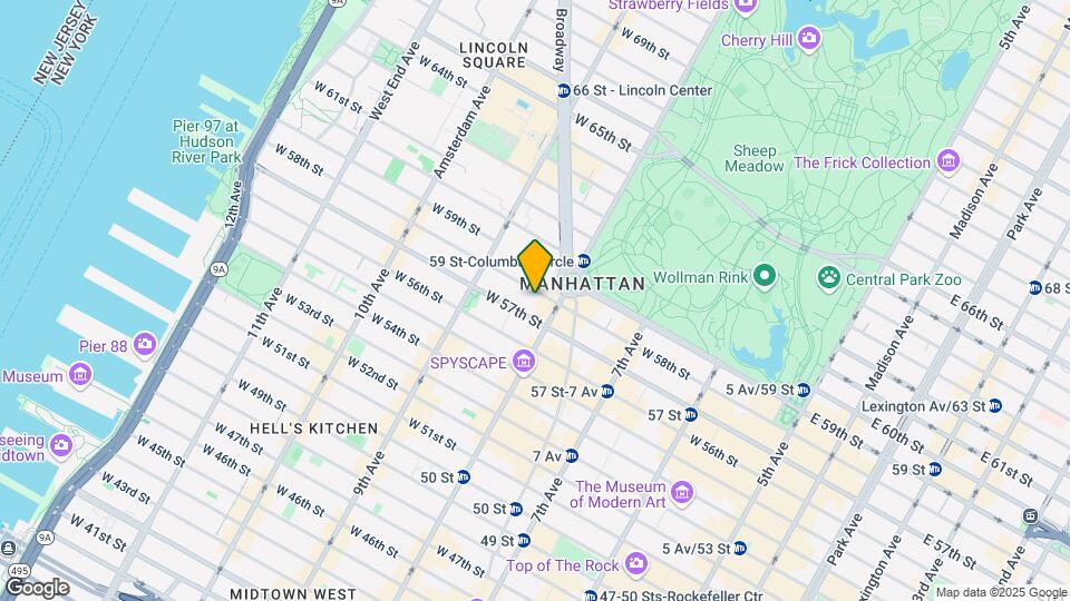 314 West 58th Mapa y Detalles de la Ubicación