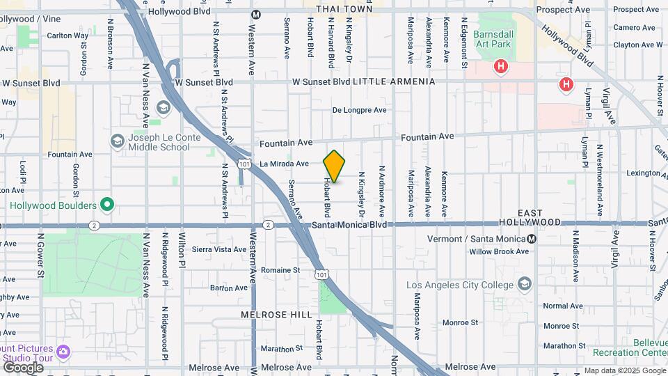 1166 N Hobart Blvd Map and Location Details