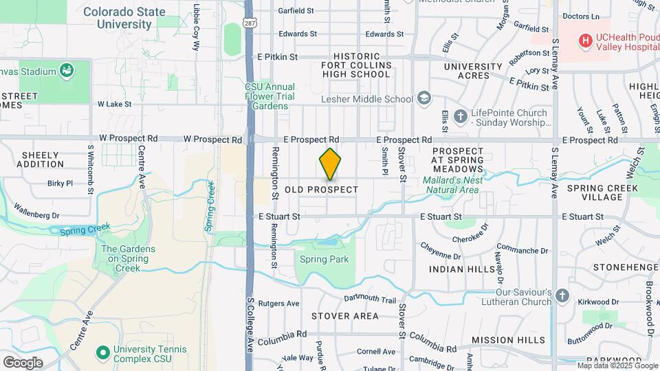 1710 Peterson St Map and Location Details