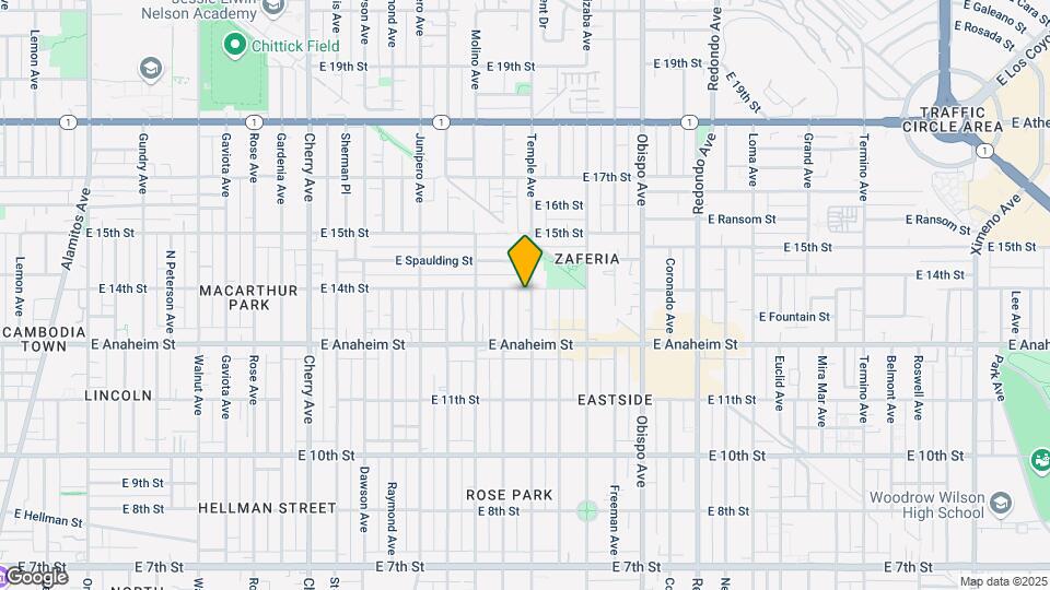 1381 Temple Ave Mapa y Detalles de la Ubicación