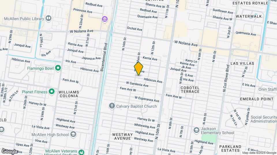 1308 E Hibiscus Ave Map and Location Details