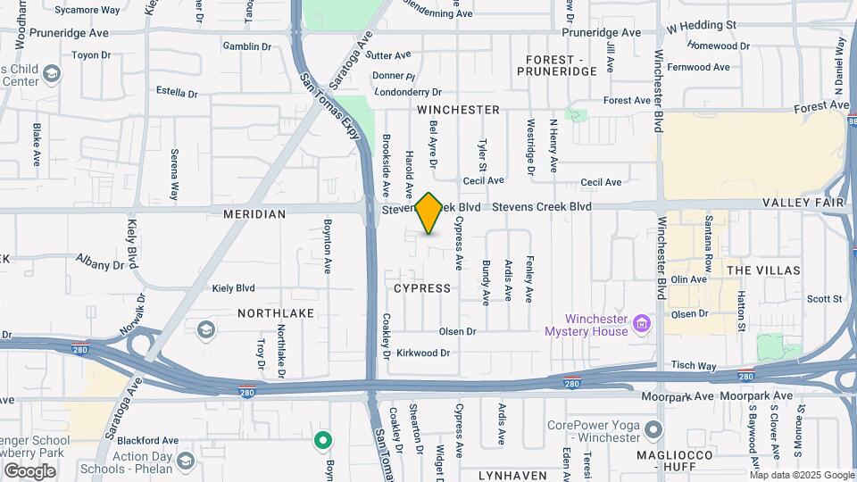 3543 Alden Way Map and Location Details